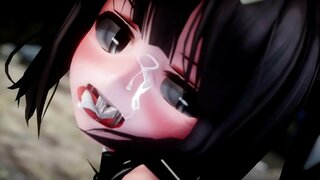 Futanari ວນຮ່ວມເພດຮົບ Ahegao